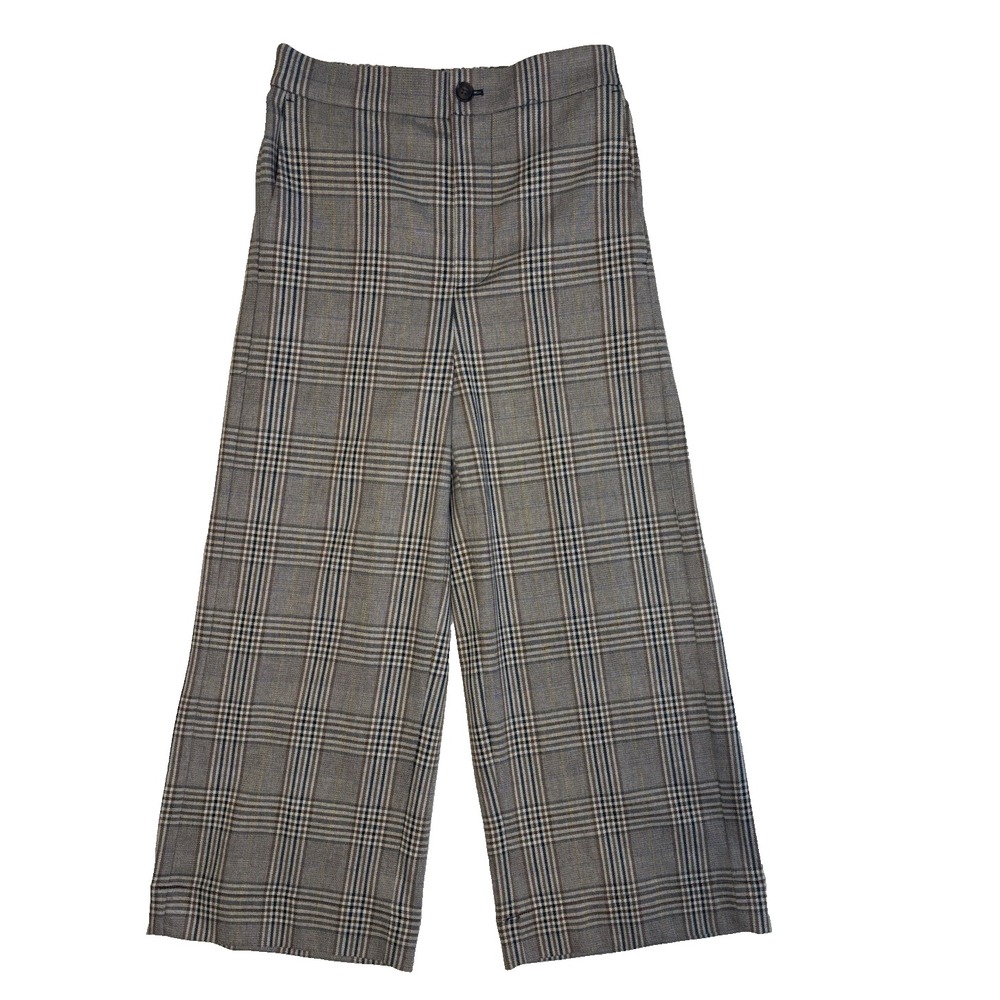 Madewell Womens XS Plaid Cropped Wide Leg Pants Preppy Academia Retro Y2K Career